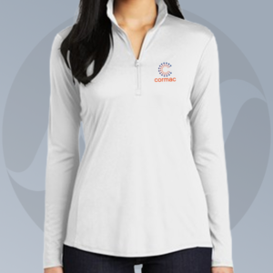 Cormac Ladies PosiCharge Competitor Quarter-Zip - White